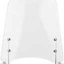 Mokuo Extended Motorcycle Windshield Universal- 18" Tall & 3MM Thick, High-Transparency PC Windscreen, Protection for Moped Scooter Cruiser (W15.7 x H18)