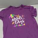 LuxLass Mardi Gras Shirt for Women Happy Mardi Gras Day T-Shirt Womens Fat Tuesday Party Tee Tops Purple ,medium