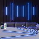 Smart RGB Slat Wall Lights for Panel-6PCS Recessed LED Lighting, 40 x 0.47 x 0.41 inches