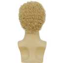 Swiking Mens Curly Afro Wigs Light Blonde Short Wig California Halloween Cosplay Replacement Wigs Rocker Wig for Male Guy(Light Blonde)