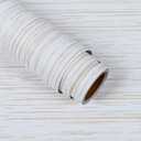 VaryStyle 15.7"x393" Gold and White Grasscloth Wallpaper Fabric Peel and Stick Wallpaper Textured Faux Grasscloth Contact Paper for Shelves Bathroom Apartment Renter Friendly Waterproof Vinyl Roll