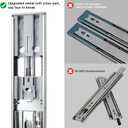 20 Inch Soft Close Drawer Slides for Kitchen Cabinets,Wardrobe Glides, Heavy Duty Side Mount Full Extension, 100 LB Ball Bearing Drawer Slides (6 Pairs) Silver