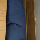 Bedsure Comforter Set King Size - Cotton Fabric with Microfiber Inner Fill, Navy Soft Bed Set for All Seasons, 3 Pieces, 1 Comforter (104" x 90") and 2 Pillow Cases (20" x 36")