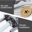 Garage Door T-Handle Replacement Lock, Shed Door Lock T Handle for Garage Door Locking with 2 Keys for Shed, Gate, Barn, Garage, Chicken Coop Door Lock and More (14X10CM, Silver)