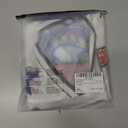 Women's Number Print Mesh Jersey Shirt Color Block V Neck Short Sleeve Football T-Shirt (Blue, L)