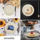 Wrova Wheat Straw Dinner Plates 9 Inch Unbreakable Set of 8 - Dishwasher & Microwave Safe Plastic Plates Reusable - Lightweight Plates for kitchen,camping,salad,appetizer - Beige