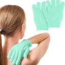 MOLOPPO 2 PCS Exfoliating Glove, Scrub Gloves Exfoliating, loofah, Body Exfoliator, Bath Gloves（Cyan）