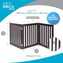 INTERNET'S BEST Dog Gate Indoor Freestanding Pet Barrier, Folding Wood Dog Fence, Extra Wide Doorway Puppy Gate, Indoor Animal Privacy Panel, Wooden Cat Fence - 3 Panel - 24", Espresso