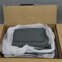 8-Piece Deep Glass Baking Dish Set with Plastic lids,Rectangular Glass Bakeware Set with Lids, Baking Pans for Lasagna, Leftovers, Cooking, Kitchen, Freezer-to-Oven and Dishwasher, Gray