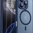 SPIDERCASE Only for iPhone 16 Pro Case, Magnetic Phone Case Just Compatible with iPhone 16 Pro 6.3, Blue/Clear