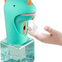 Automatic Soap Dispenser, Cute Touchless Foaming Soap Dispenser, IPX6 Waterproof, 2 Levels Foam Adjustable, Smart Hand Dispenser for Bathroom Kitchen 8.7oz/250ml (Dinosaur)