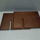 PUERSI Open Display Stand, Wooden Large Book Holder, Coffee Table Stand, Wood Easel for Magazine, Art, Cook Book, Bible, Quran - Brown