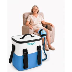 Ice Machine for Knee After Surgery with Continuous Cold Circulation, Cold Therapy Machine, Ice Therapy Machine with Physical Quiet Pump for Shoulder, Hips,Ankles, Feet Pain Relief Recovery,Cerulean