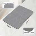 VEELOIM Stone Bath Mat Diatomaceous Earth Shower Mat Non-Slip Super Absorbent Diatomite Stone Bath Mats for Bathroom Floor Quick Drying Natural Easy to Clean(23.6''15.4" Gray)