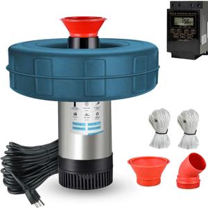 RGB LED Pond Fountain Aerator 750W with Color-Changing Light Show, 1HP 15000 GPH Floating Aerating Pump, 100ft Power Cord, Perfect for Ponds & Lakes (NO-RGB)