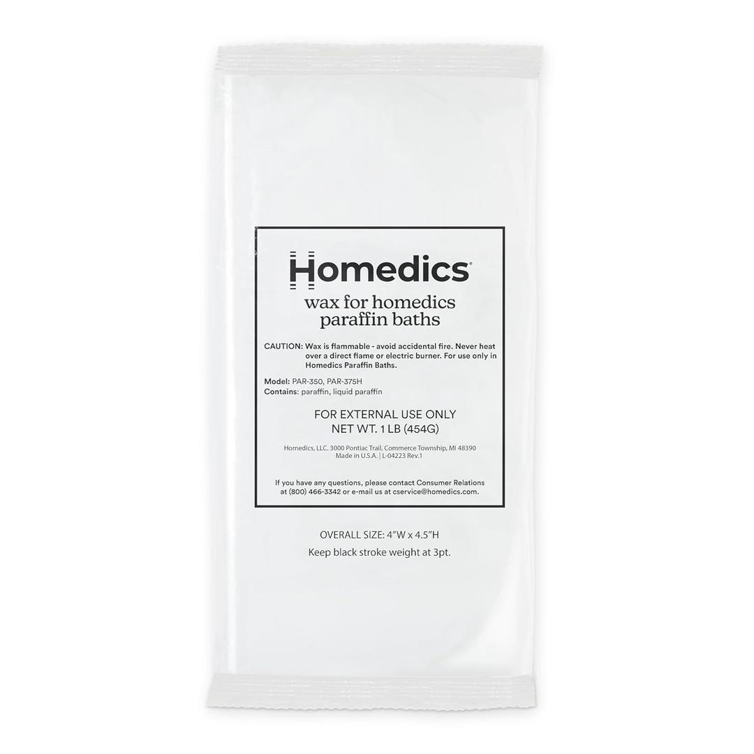 HoMedics ParaSpa Paraffin Wax Refill | Two 1-Pound Packages - 100% Pure Paraffin Wax | 16 Oz (Pack of 2)| Unscented, No Dyes | Moisturize & Soften Sensitive Skin