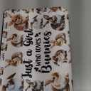 LEVLO Funny Bunny Cosmetic Bag Animal Lover Gift Just A Girl Who Loves Bunnies Makeup Zipper Pouch Bag Bunny Lover Gift (Bunnies)