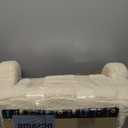 Kids Sofa, 2-in-1 Flip-Out Foam Couch with Soft Sherpa Cover, Cozy Play Lounge Chair, Cream (Medium)