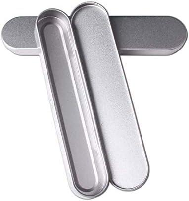 2 Pcs 7 x 1.5 x 0.8 Inch Empty Hinged Tin Box Container for Pen Pencil,Makeup Brushes,Syringe and Ect