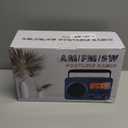 Digital AM FM Shortwave Radio with Best Reception,4000mAh Rechargeable Portable Radio with NOAA Weather Alert, Big Speaker, Digital Tuner and Stereo Earphone,Support Micro SD Card and USB MP3 Player (Blue)