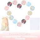 Sosation 30 Pcs Reusable Breast Pads Nursing Covers with Wet and Laundry Bag Floral Nipple Pads for Breastfeeding Mom Gift
