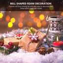 2 x STOBOK Flower Decor 20 Pcs Craft Foam Bells White Christmas Bells Polystyrene Bells Shapes for DIY Home Craft Project Christmas Tree Holiday Party Supplies 7.4cm Birthday Party Supplies