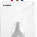 CAMPLUX Electric Hot Water Heater 6 Gallons, 120-Volt Corded 1440W Point of Use Mini-Tank Electric Water Heater, Wall or Floor Mounted, UL Listed ME60