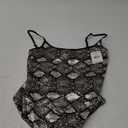 Free People Strappy Basique-Printed Bodysuit Grey/Snake Combo M