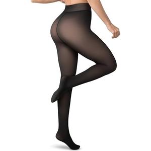 Vosda Women’s Fleece-Lined Tights - Ultra-Warm Fake Sheer Look Pantyhose Thick Leggings for Winter Size Medium
