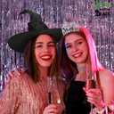 Witch Hat and Princess Crown Set Halloween Cosplay Accessories Queen Crown and Black Wizard Hats for Pink Green Party Favors Birthday Dress up Costume