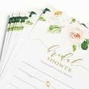 50 Trendy Watercolor Floral Invitations and Envelopes (Large Size 5x7) - Birthday Party, Wedding Invitation, Bridal Shower, Engagement, Rehearsal, Retirement, Baby Shower - Any Occasion (50 Pack)