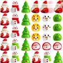 30Pcs Christmas Pull Back Cars Toys, Mini Vehicle Car Bulk for Xmas Stocking Stuffers, Party Favors, Classroom Prize,  Assorted Santa Claus Snowman Reindeer