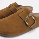 SM New York Women's Suede Clogs, Size 8M