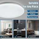 LED Flush Mount Ceiling Light - 15 Inch Ceiling Light Fixtures 3000/4000/5000K Adjustable, 25W (200W Equivalent), 2200LM, Dimmable Light Fixture for Bedroom, Kitchen, Bathroom, Energy Star, ETL