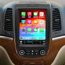 Car Radio for Hyundai Santa Fe 2006 2007 2008 2009 2010 2011 2012 Upgrade Stereo Radio Replacement with CarPlay 9.7 inch Tesla Style Touch Screen Android Auto Bluetooth GPS Backup Camera