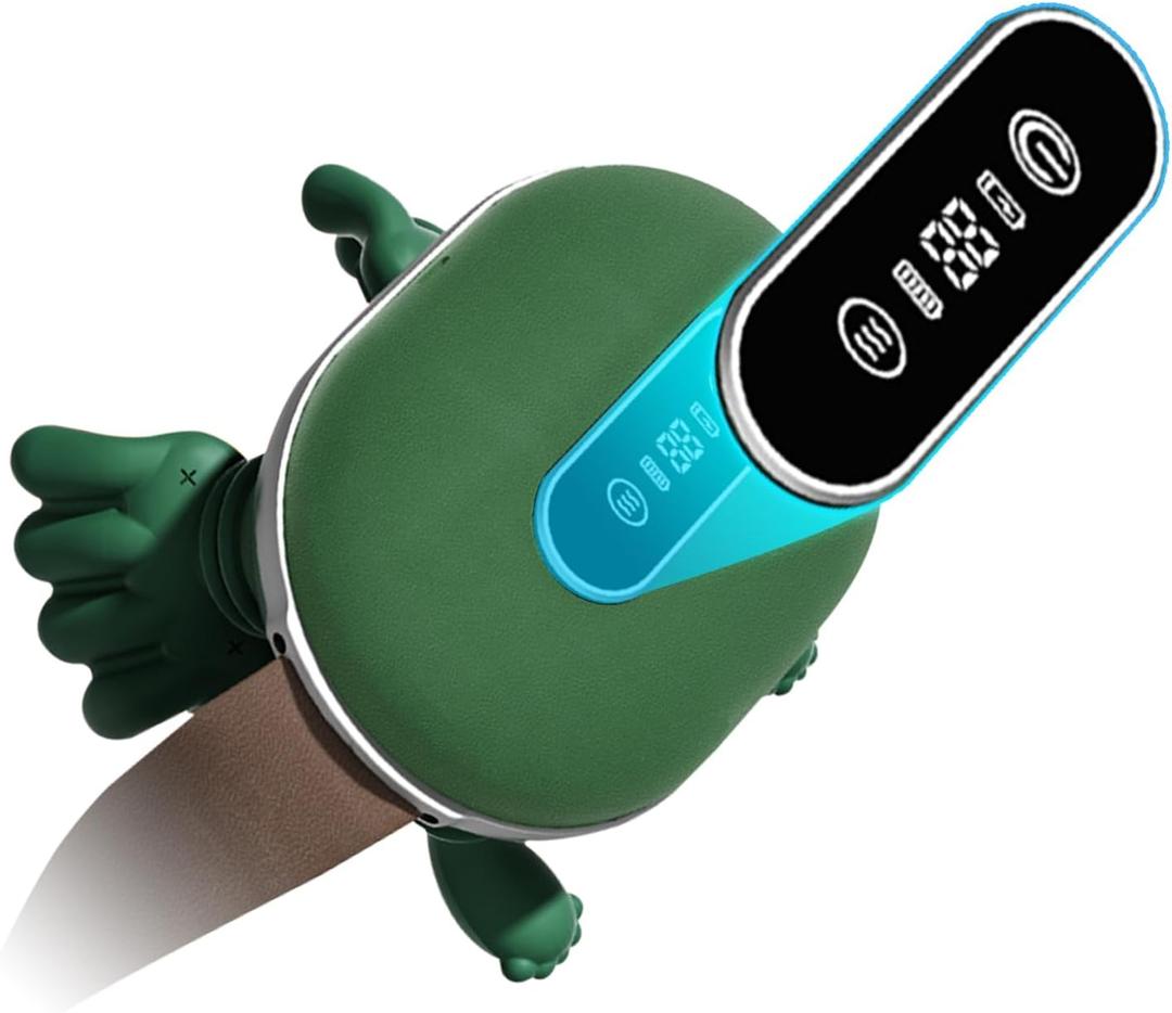 4D Neck Massager with LED Display, Neck Massager with Heat Function, for Relieving Shoulder and Neck Pain, Portable and Rechargeable for Home and Office