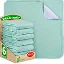 GREEN LIFESTYLE® Washable Underpads Pack of 6 - 30x34 and Pack of 2 - 41x41 Bundle - Heavy Absorbency Reusable Bedwetting Incontinence Pads for Kids, Adults, Elderly, and Pets
