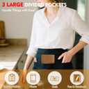 Tedux 3 Pack Black Server Apron with 3 Large Pockets, 24 x 12 In Waitress and Waiters Half Apron for Restaurant Cafes Bars