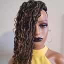 Black Textures Goddess Faux Locs Crochet Hair Curly River locs Twist Braids Dreadlocks (1B/30, 26 Inches)