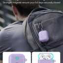 ESR for AirPods 4 Case, Compatible with Apple AirPods 4 Case (2024) (USB-C), Magnetic Lid, Full Drop Protection Cover with Carabiner, Cloud Series, Purple