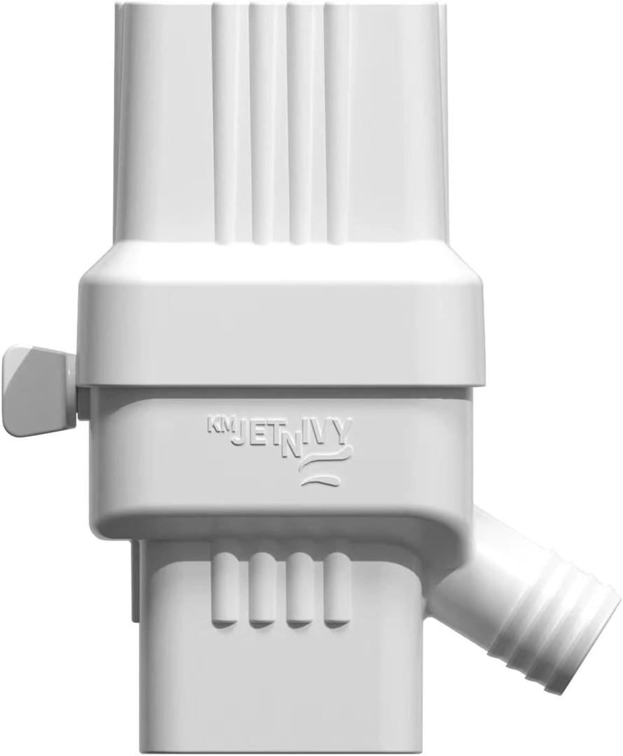Rainwater Collection System - 2" x 3" Downspout (Adjustable, White, Plastic, Minimalist Style)