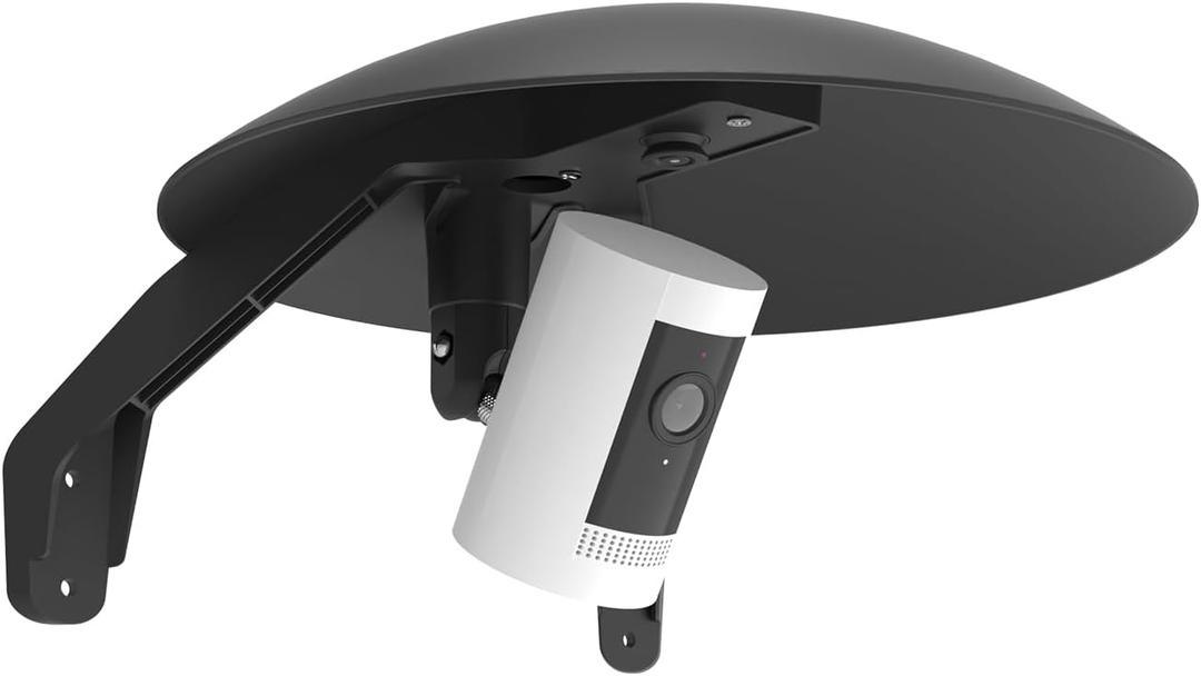 Holicfun Sun & Rain Shade Cover with 360 Adjustable Mount for Ring and Blink Outdoor Security Cameras - Black