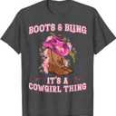 Boots and Bling its a Cowgirl Thing Rodeo Love Country Girls T-Shirt 3XL
