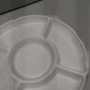 3 Pack Divided Serving Tray, 13 Inch Melamine Chip and Dip Platter, 5 Sectional Appetizer Veggie Plate, Party Snack Relish Tray for Serving Food, Nuts, Candy, Dried Fruit, Veggies