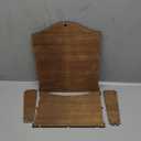 Juvale Rustic Wood Wall Mounted Magazine Rack and File Organizer with Menu Basket - Magazine Holder - Mail Organizer (12 in)
