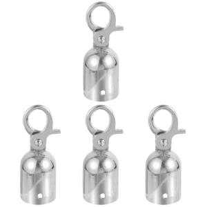 DOITOOL 4PCS Rope End Stopper Cord End Caps with Hook,Lobster Claw Clasps,Cord End Caps Barrier Rope End Hooks for Crowd Control Queue Divider (7.6x2.8cmx4pcs)