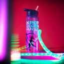 KPop Demon Hunters Officially Licensed Huntrix Water Bottle for Girls, 25oz Leak Proof with Straw Lid, Gifts for Girls