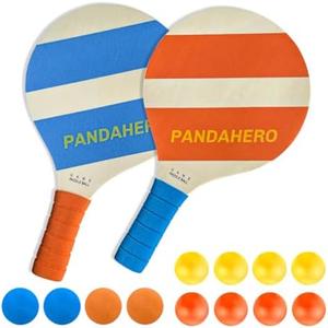 Pandahero Beach Paddle Ball Replacement Set - 12 Colorful High Visibility Waterproof Balls, Suitable for Smash Ball, Pro Kadima, and All Kinds of Outdoor Beach Paddle Games