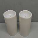 Homemory 10" x 4" Large Waterproof Outdoor Flameless Candles with Remote Control and Timer, Battery Operated Flickering LED Pillar Candles for Outdoor Larterns, Porch, Long Lasting, Set of 2 (Ivory White)