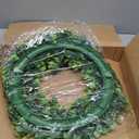 Lvydec Artificial Green Leaves Wreath - 20" Large Boxwood Wreath for Front Door Wall Window Farmhouse Decoration